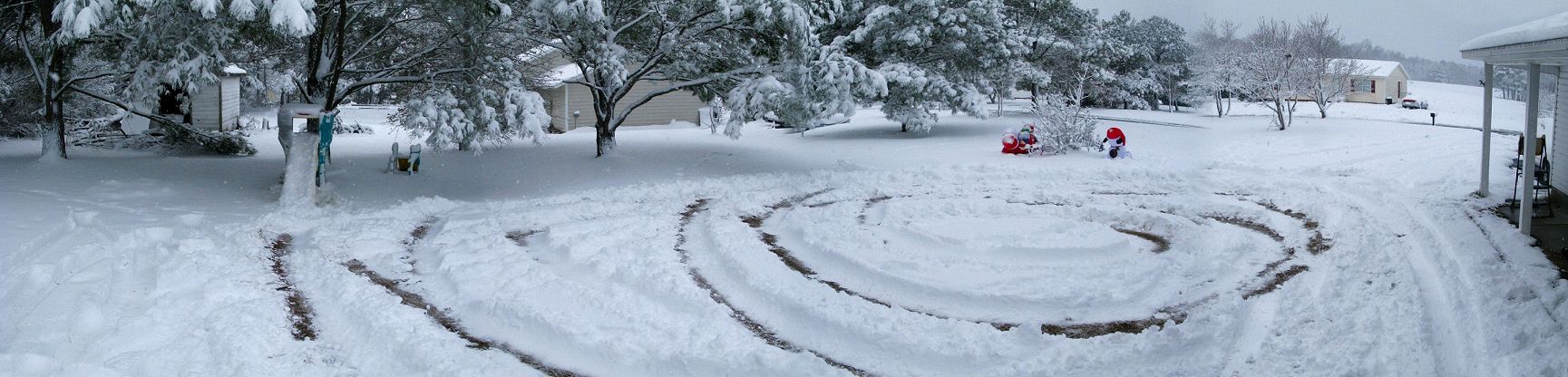 Throwing snow on the roof, while doing donuts in the yard. It's what makes a Subaru a Subaru. My wife said, &quot;Just please don't hit the house...&quot;