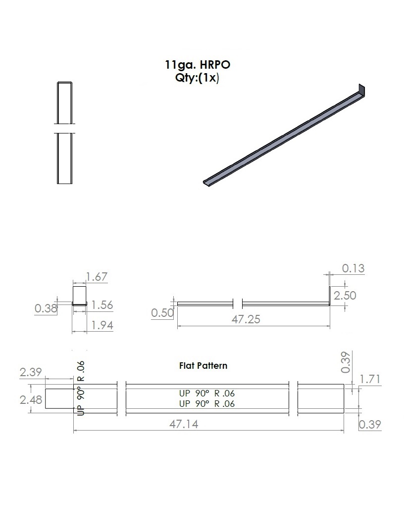 FRAME CROSS MEMBER shop drawing