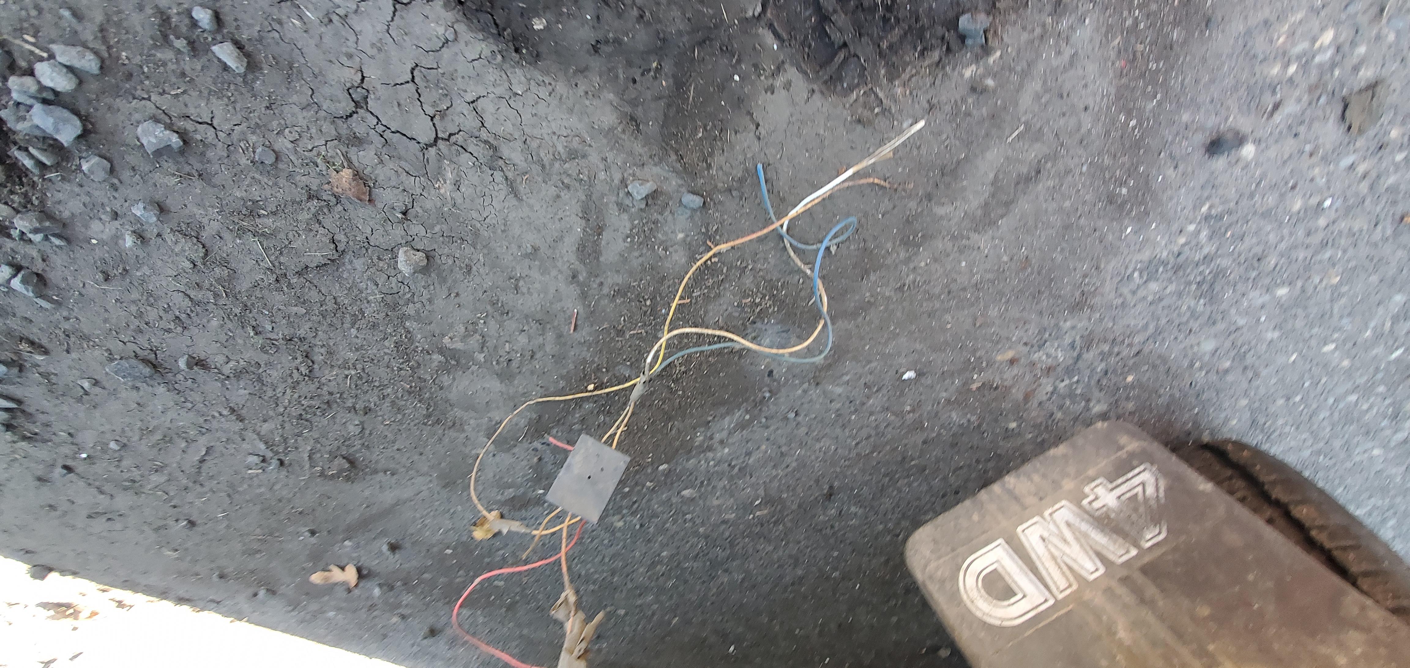 Wiring box that was connected to a tail light