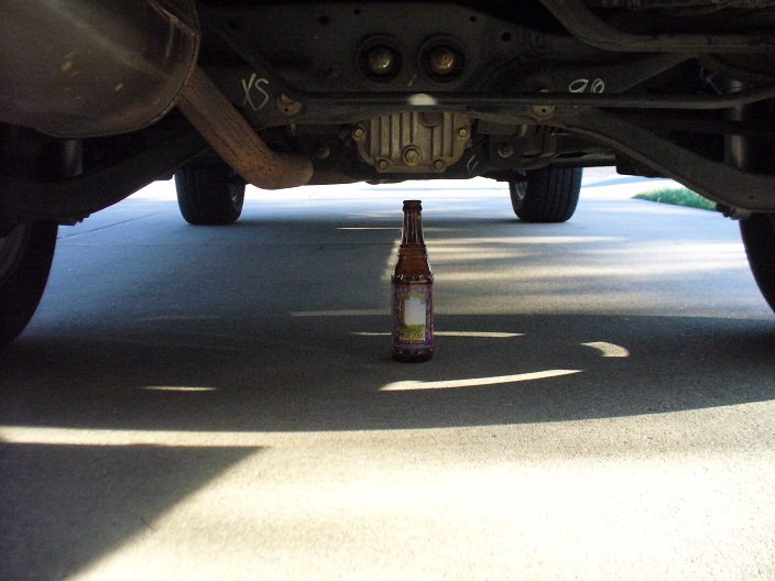 The space between the bottle and diff were snug before the lift... The difference is clear
