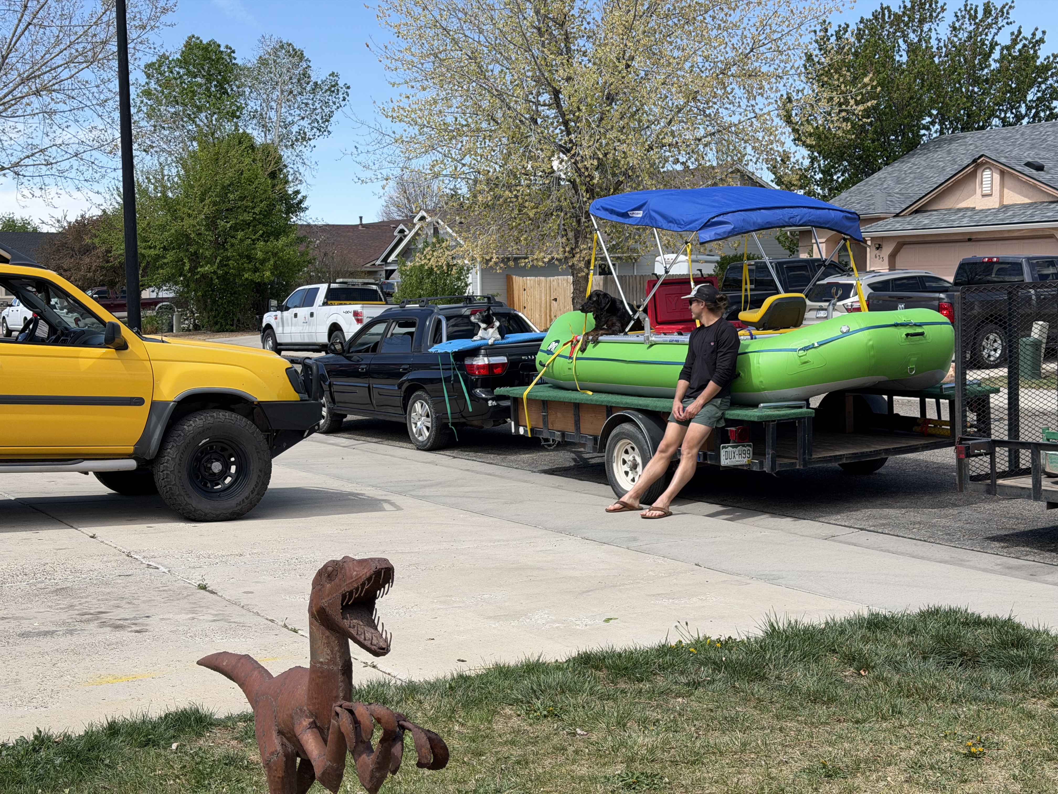 Doing as it is towed